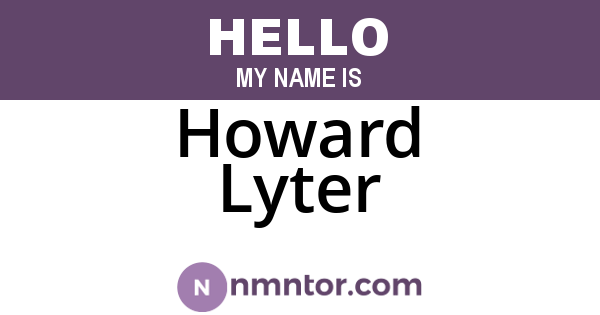 Howard Lyter