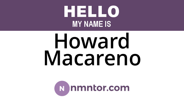 Howard Macareno