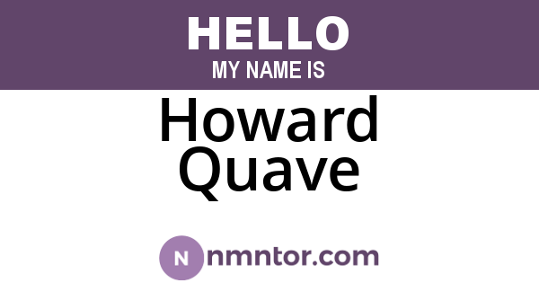 Howard Quave