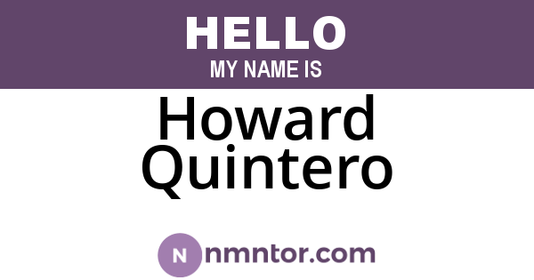 Howard Quintero