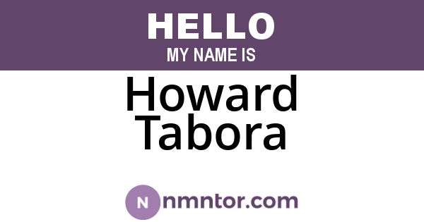 Howard Tabora