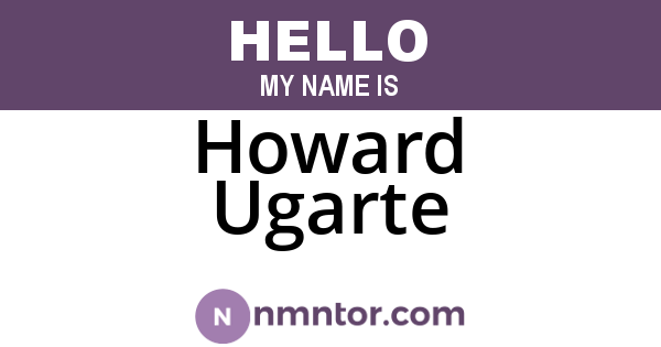 Howard Ugarte