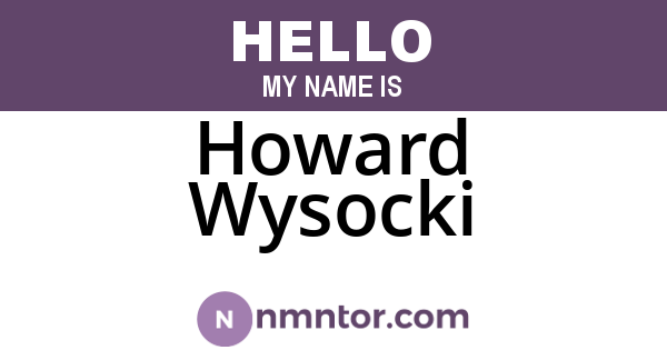 Howard Wysocki