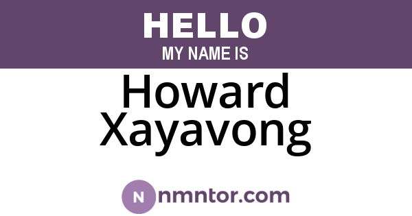 Howard Xayavong