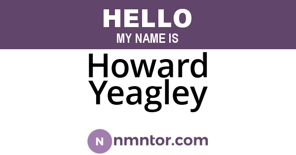 Howard Yeagley