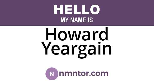 Howard Yeargain