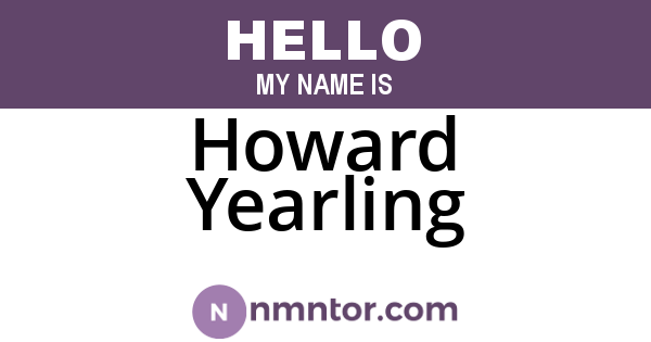 Howard Yearling