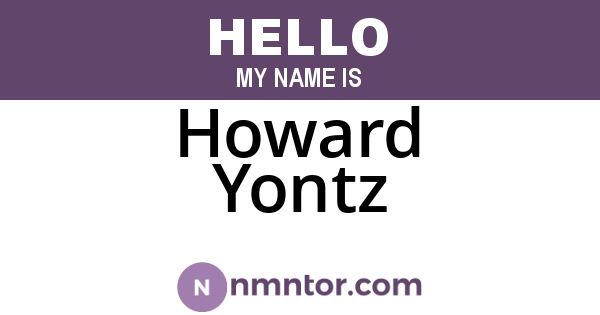 Howard Yontz