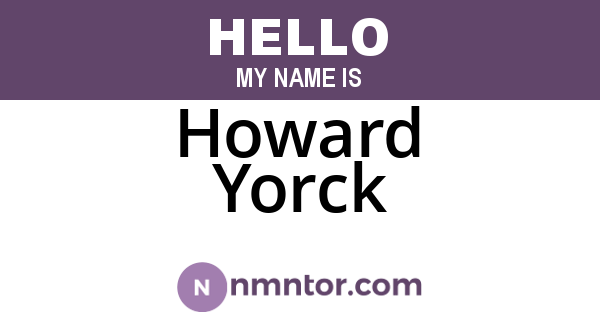 Howard Yorck