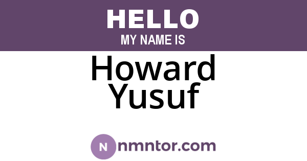 Howard Yusuf