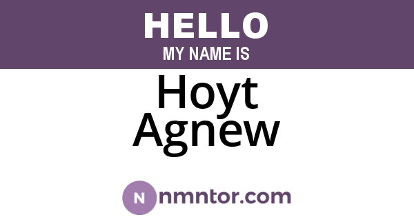 Hoyt Agnew