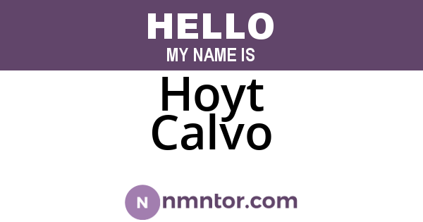 Hoyt Calvo