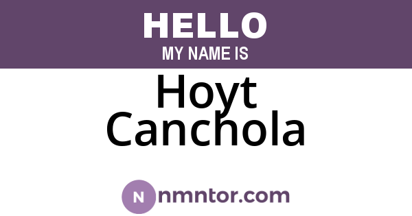 Hoyt Canchola