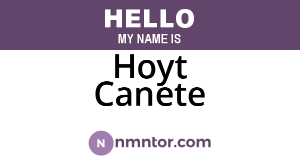 Hoyt Canete