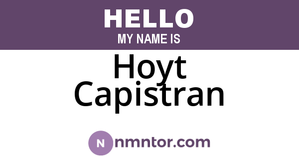 Hoyt Capistran