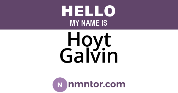 Hoyt Galvin