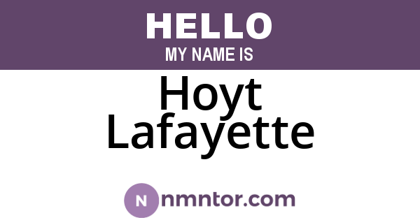 Hoyt Lafayette