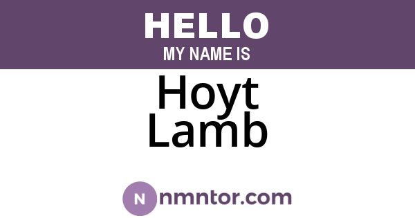Hoyt Lamb