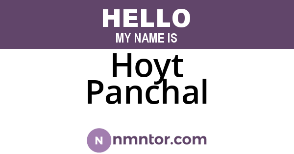 Hoyt Panchal