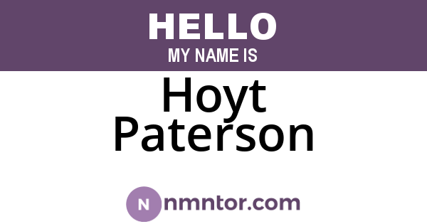 Hoyt Paterson