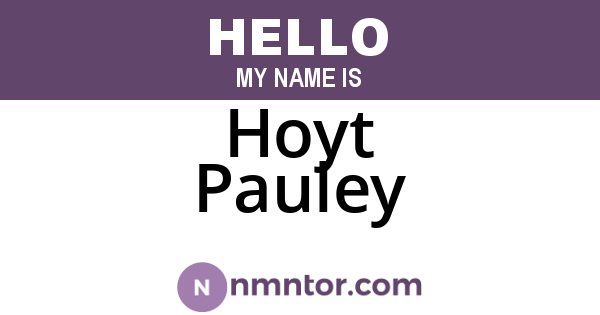 Hoyt Pauley