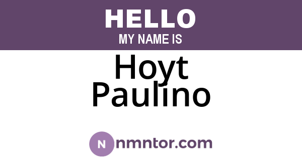 Hoyt Paulino