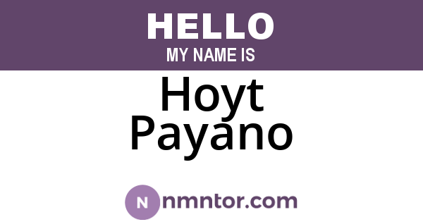 Hoyt Payano
