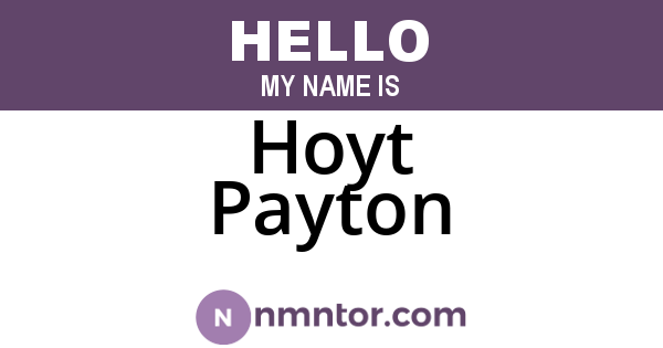 Hoyt Payton