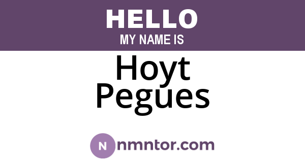 Hoyt Pegues
