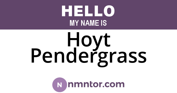 Hoyt Pendergrass