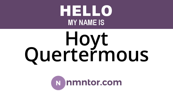 Hoyt Quertermous