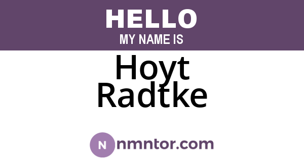 Hoyt Radtke