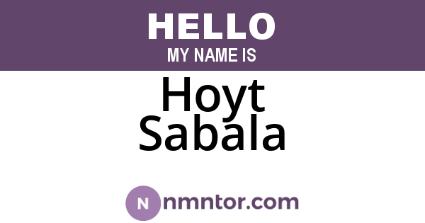 Hoyt Sabala
