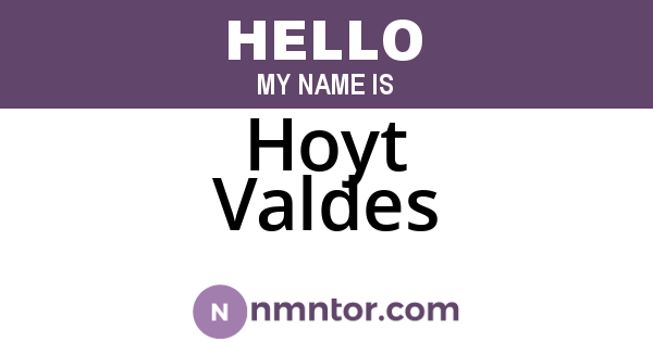 Hoyt Valdes