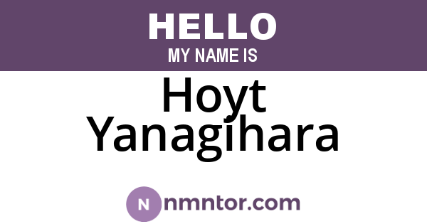 Hoyt Yanagihara