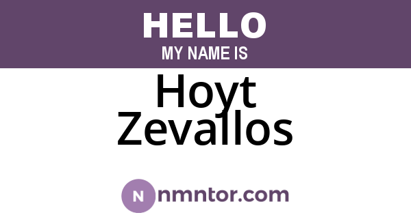Hoyt Zevallos