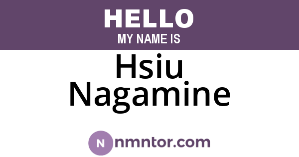 Hsiu Nagamine