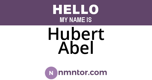 Hubert Abel