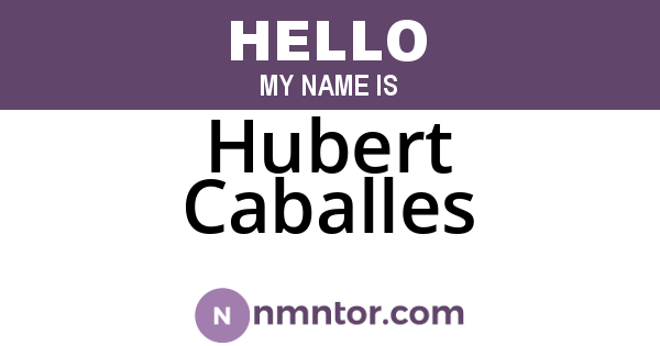 Hubert Caballes