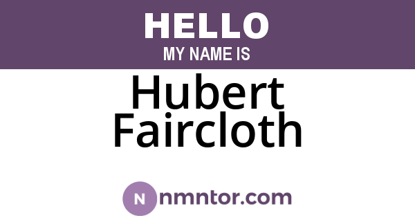 Hubert Faircloth