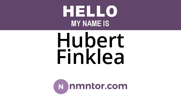 Hubert Finklea