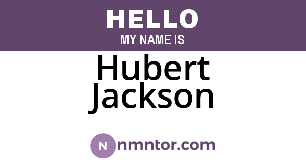 Hubert Jackson