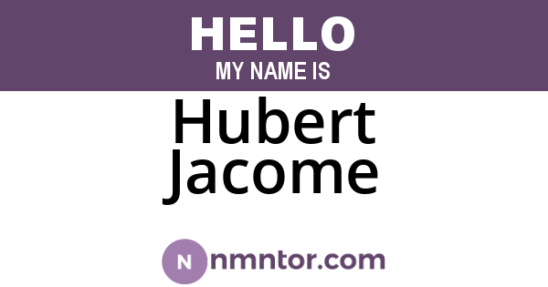 Hubert Jacome