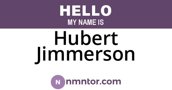 Hubert Jimmerson