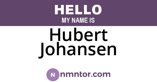 Hubert Johansen