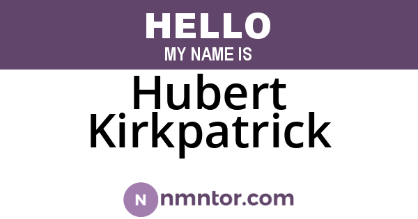 Hubert Kirkpatrick