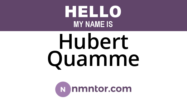Hubert Quamme