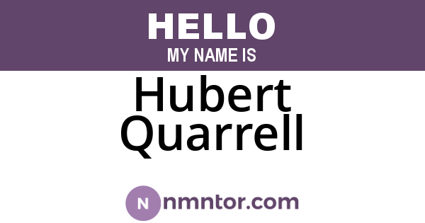 Hubert Quarrell