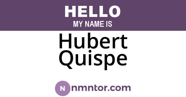 Hubert Quispe