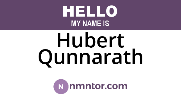 Hubert Qunnarath